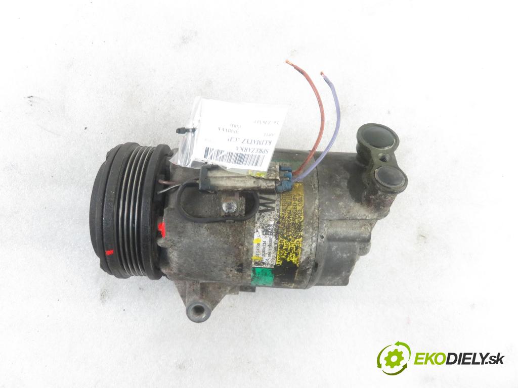 OPEL MERIVA A nadwozie wielkoprzestrzenne (MPV) (X03) HB 2006 77,00 1.6 16V 105 - Z 16 XEP 1598,00 KOMPRESOR: klimatizácie 13124750 (Kompresory klimatizácie)