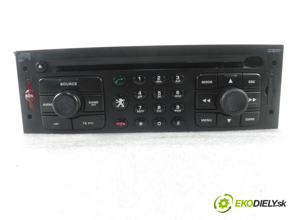 PEUGEOT 307 SW (3H) KOMBI 2005 66,00 1.6 HDI 90 - 9HX (DV6ATED4) 1560,00 RADIO CD 96590498XT