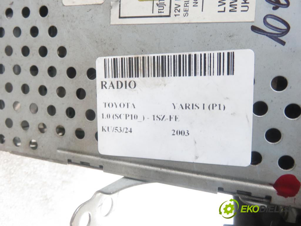 TOYOTA YARIS (_P1_) HB 2003 50,00 1.0 VVT- i 68 - 1SZ-FE 998,00 RADIO Modul 861200D070