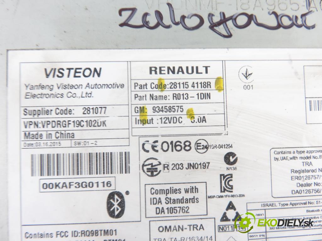 OPEL VIVARO B Skrzynia (X82) FURGON 2015 85,00 1.6 CDTI - R9M 450 1598,00 RADIO 93458575 ; 281154118R