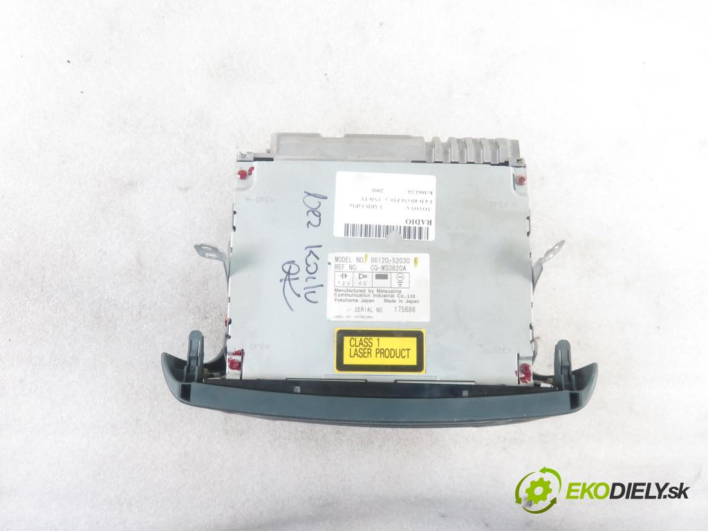 TOYOTA YARIS (_P1_) HB 2002 55,00 1.4 D-4D (NLP10_) - 1ND-TV 1364,00 RADIO 8612052030