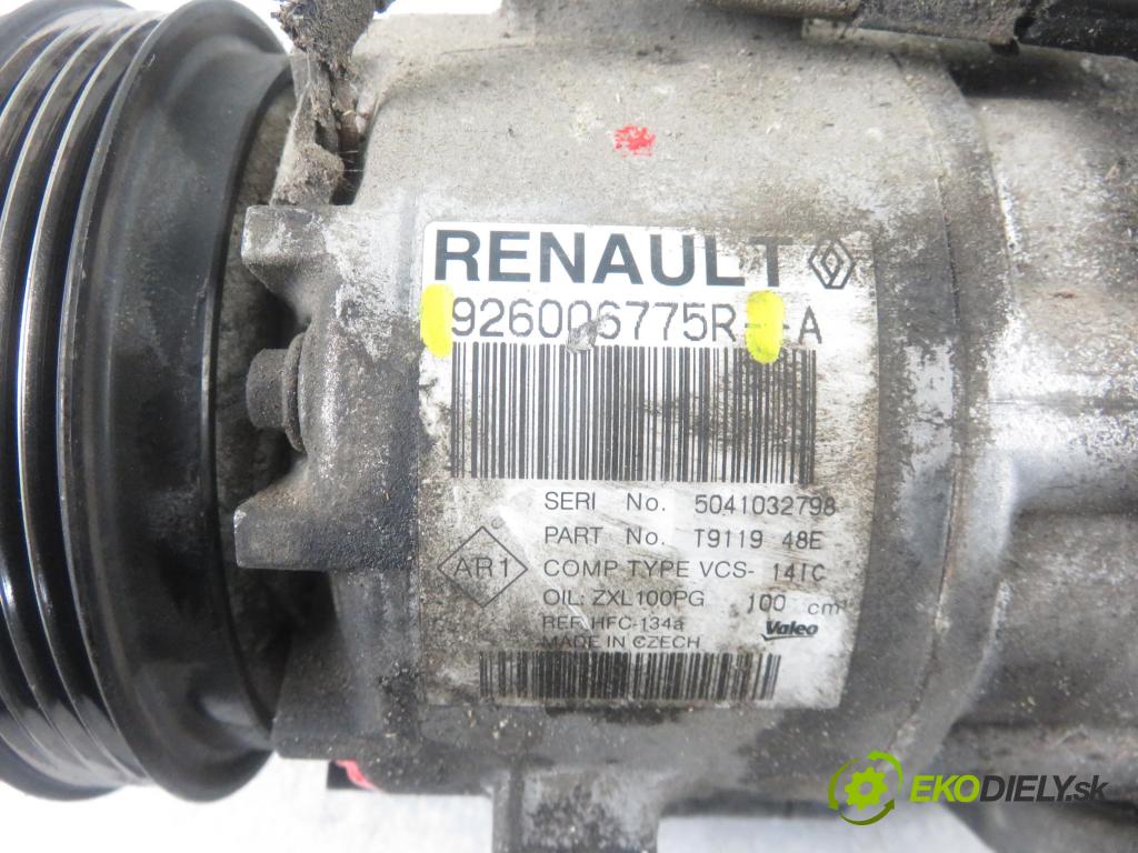 DACIA SANDERO II HB 2015 55,00 1.2 75 - D4F 732 1149,00 KOMPRESOR: klimatizácie 926006775R (Kompresory klimatizácie)