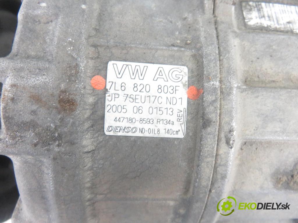 VW TOUAREG (7LA, 7L6, 7L7) SUV 2005 165,00 3.0 V6 TDI 224 - BKS 2967,00 KOMPRESOR: klimatizácie 7L6820803F (Kompresory klimatizácie)