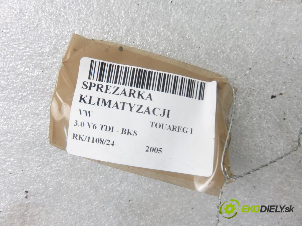VW TOUAREG (7LA, 7L6, 7L7) SUV 2005 165,00 3.0 V6 TDI 224 - BKS 2967,00 KOMPRESOR: klimatizácie 7L6820803F (Kompresory klimatizácie)