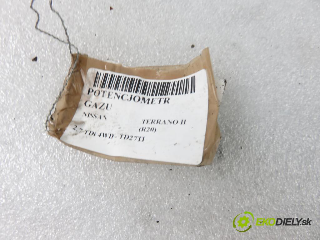 NISSAN TERRANO II (R20) TERENOWY 2002 92,00 2.7 TDi 4WD 125 - TD27TI 2664,00 Potenciometer plynu 0281002591 ; 180022X800 (Pedále)