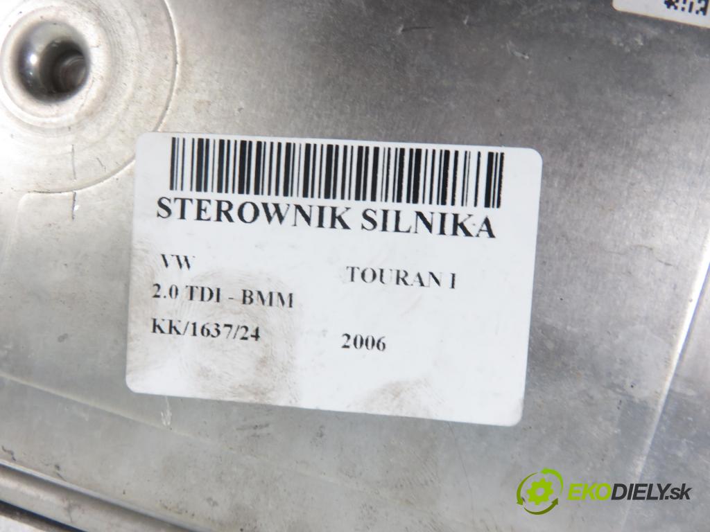VW TOURAN (1T1, 1T2) MINIVAN 2006 103,00 2.0 TDI - BMM 1968,00 řídící jednotka motora 03G906021HN ; 0281013617