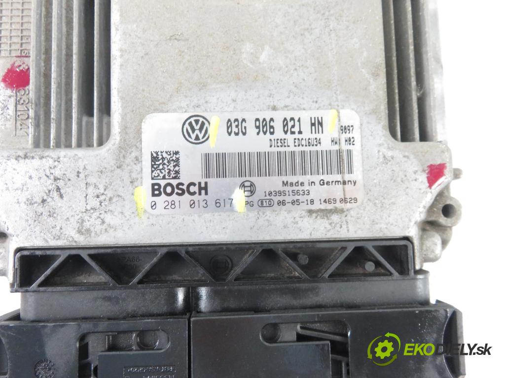 VW TOURAN (1T1, 1T2) MINIVAN 2006 103,00 2.0 TDI - BMM 1968,00 řídící jednotka motora 03G906021HN ; 0281013617