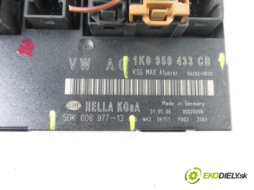 VW TOURAN (1T1, 1T2) MINIVAN 2006 103,00 2.0 TDI - BMM 1968,00 MODUL komfortu 1K0959433CB ; 5DK00897713