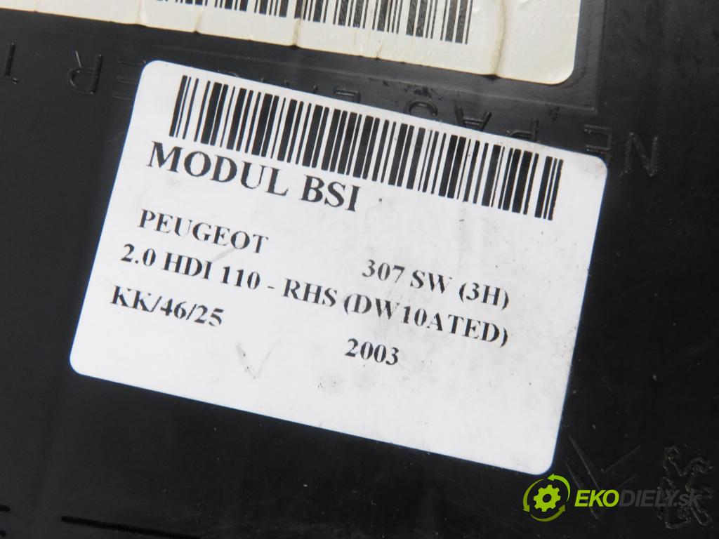 PEUGEOT 307 SW (3H) KOMBI 2003 79,00 2.0 HDI 110 - RHS 1997,00 MODUL BSI 9651197580 ; 9651196880