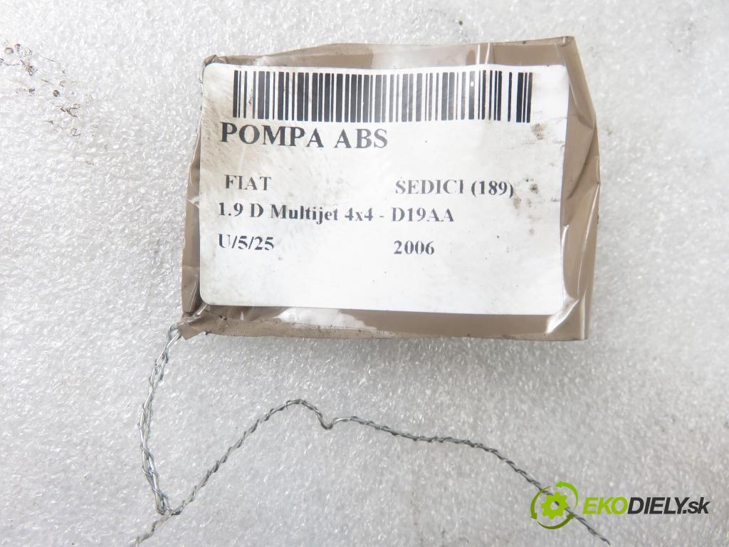 FIAT SEDICI (189_) CROSSOVER 2006 88,00 1.9 D Multijet 120 4x4 - D19AA 1910,00 Pumpa ABS 0265800494 ; 0265281670 ; 5611079J10 (Pumpy ABS)