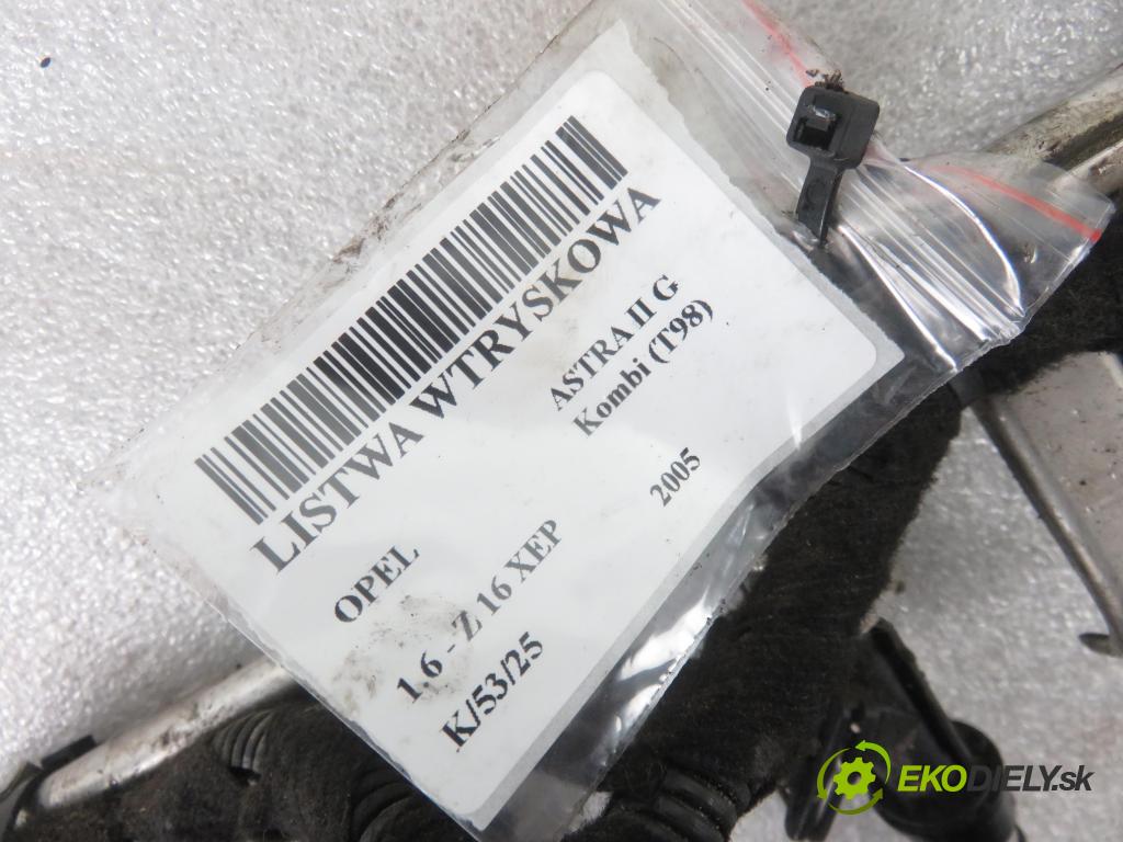 OPEL ASTRA G Kombi (T98) KOMBI 2005 76,00 1.6 16V 103 TwinPort - Z 16 XEP 1598,00 Lišta vstrekovacia 25343299 (Vstrekovacie lišty)