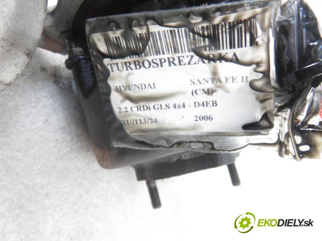 HYUNDAI SANTA FÉ II (CM) SUV 2006 110,00 2.2 CRDi GLS 4x4 150 - D4EB 2188,00 RYCHLONABÍJEČKA: 2823127800 (Turbodúchadla (kompletní))