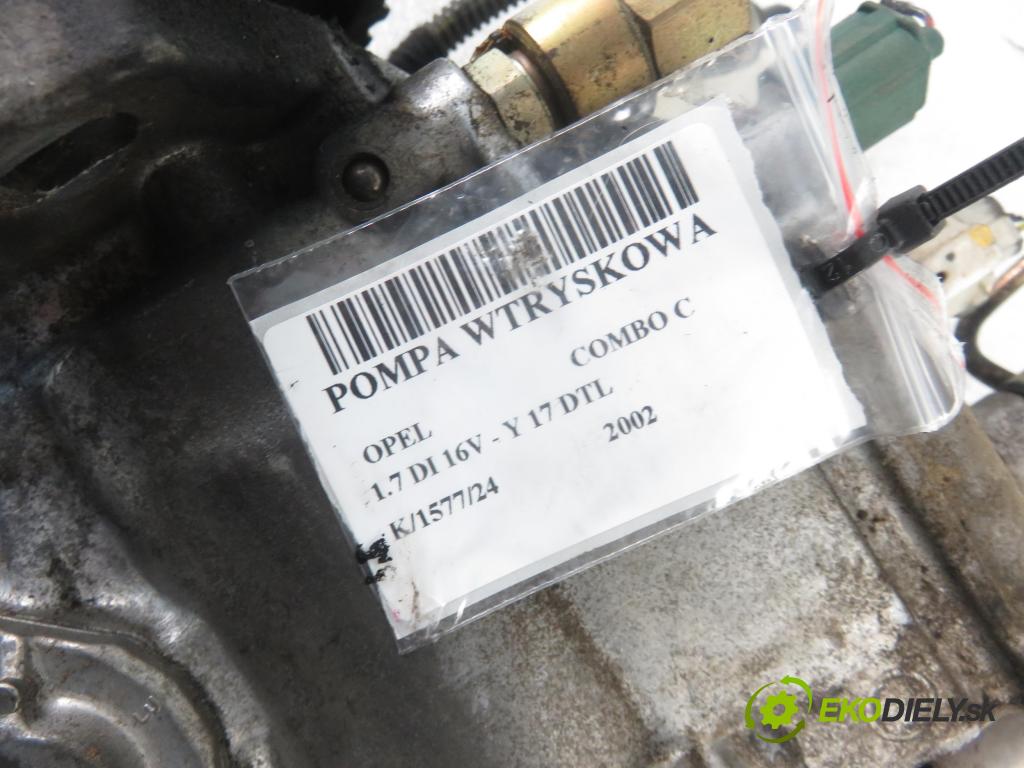 OPEL COMBO C FURGON 2002 48,00 1.7 DI 16V - Y 17 DTL 1686,00 Pumpa vstrekovacia HU0965006002 ; 8971852422 (Vstrekovacie čerpadlá)