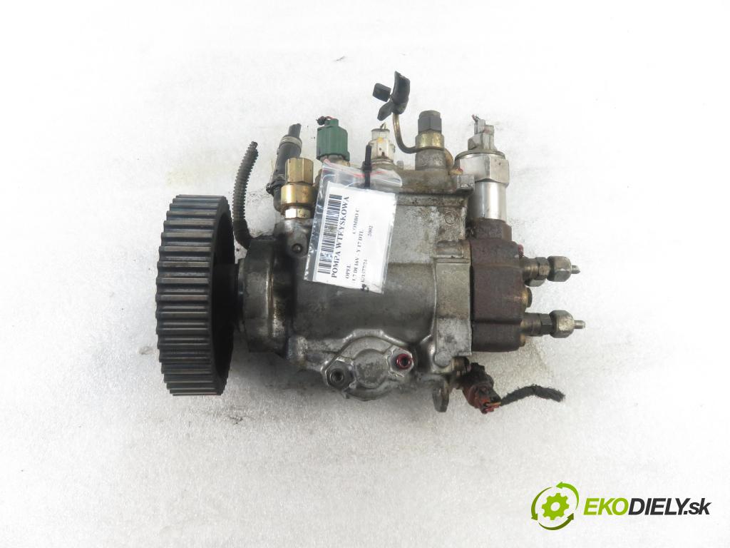 OPEL COMBO C FURGON 2002 48,00 1.7 DI 16V - Y 17 DTL 1686,00 Pumpa vstrekovacia HU0965006002 ; 8971852422 (Vstrekovacie čerpadlá)