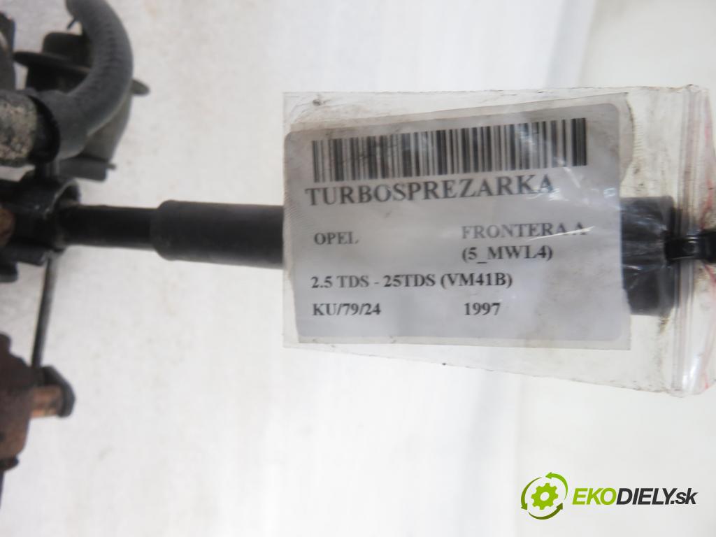 OPEL FRONTERA A (5_MWL4) TERENOWY 1997 85,00 2.5 TDS - 25TDS (VM41B) 2499,00 RYCHLONABÍJEČKA: 35242061F (Turbodúchadla (kompletní))