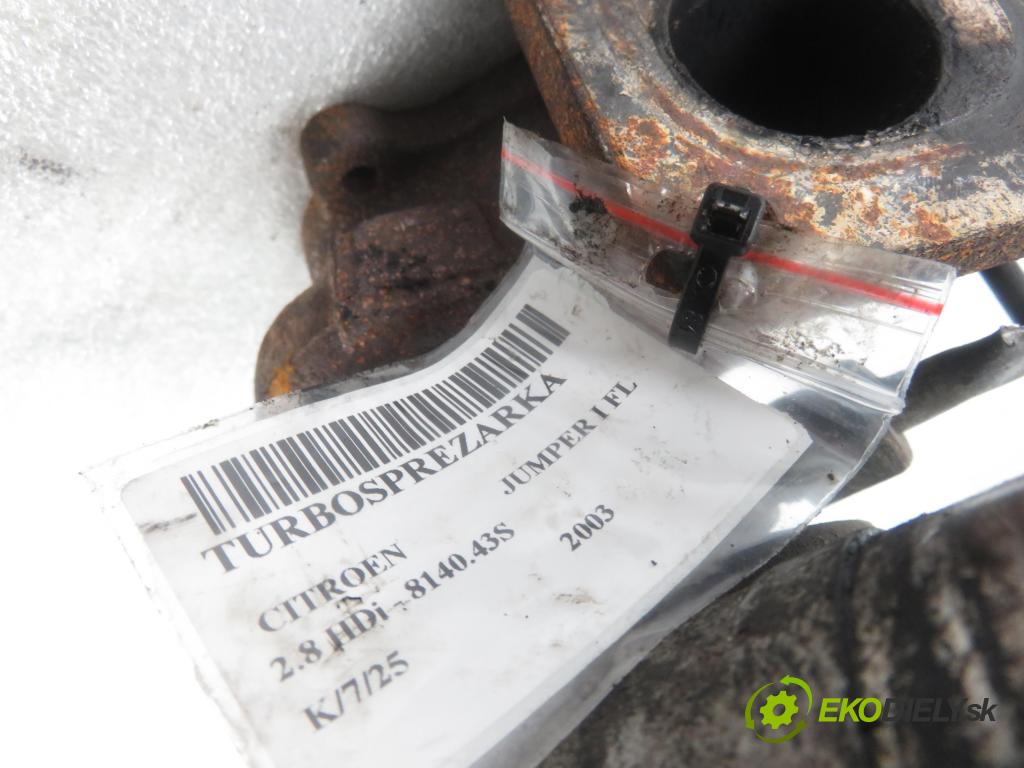 CITROEN JUMPER Skrzynia (244) FURGON 2003 94,00 2.8 HDi - 8140.43S 2798,00 RYCHLONABÍJEČKA: 500344801 (Turbodúchadla (kompletní))