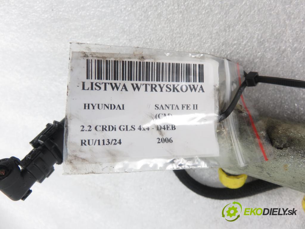 HYUNDAI SANTA FÉ II (CM) SUV 2006 110,00 2.2 CRDi GLS 4x4 150 - D4EB 2188,00 Lišta vstrekovacia 0445214085 ; 3140027400 ; 0281002507 (Vstrekovacie lišty)