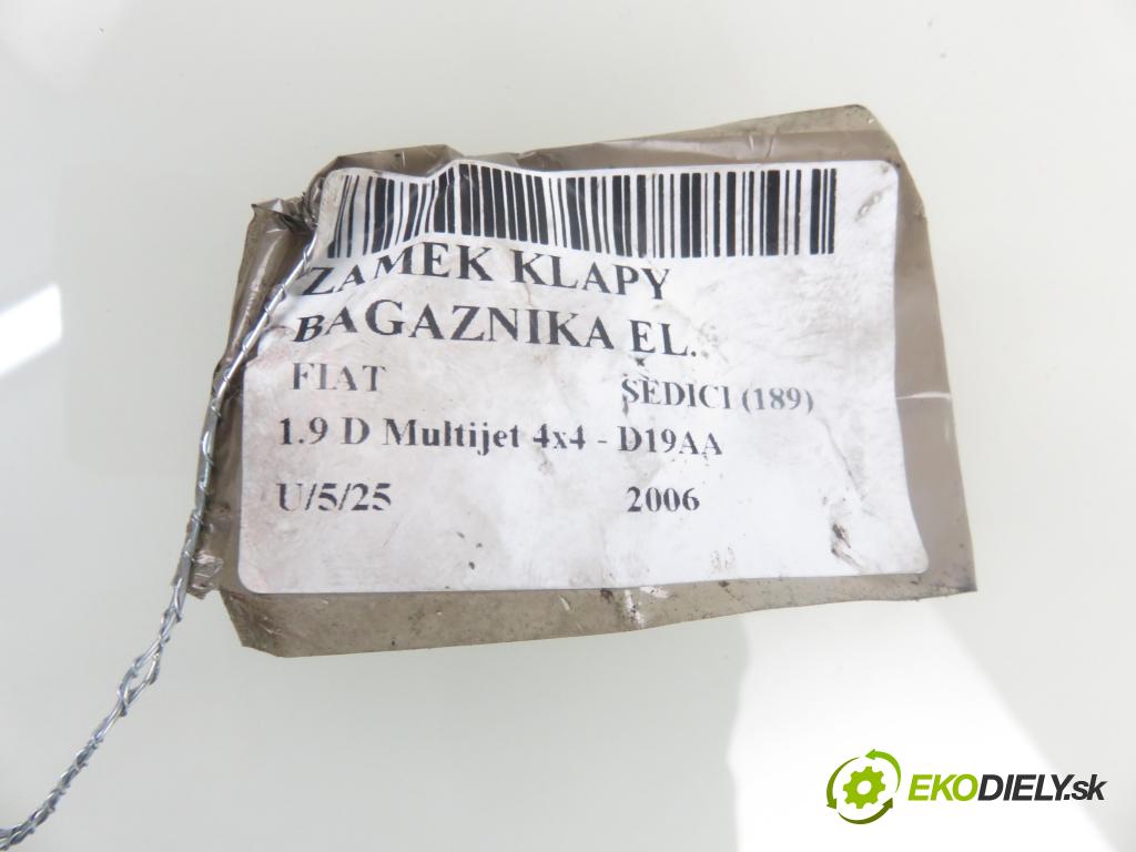 FIAT SEDICI (189_) CROSSOVER 2006 88,00 1.9 D Multijet 120 4x4 - D19AA 1910,00 zámok dveří kufr EL. B6765