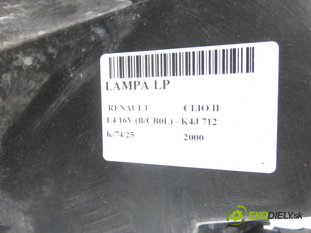 RENAULT CLIO II (BB_, CB_) HB 2000 70,00 1.4 16V 95 - K4J 712 1390,00 Svetlo LP