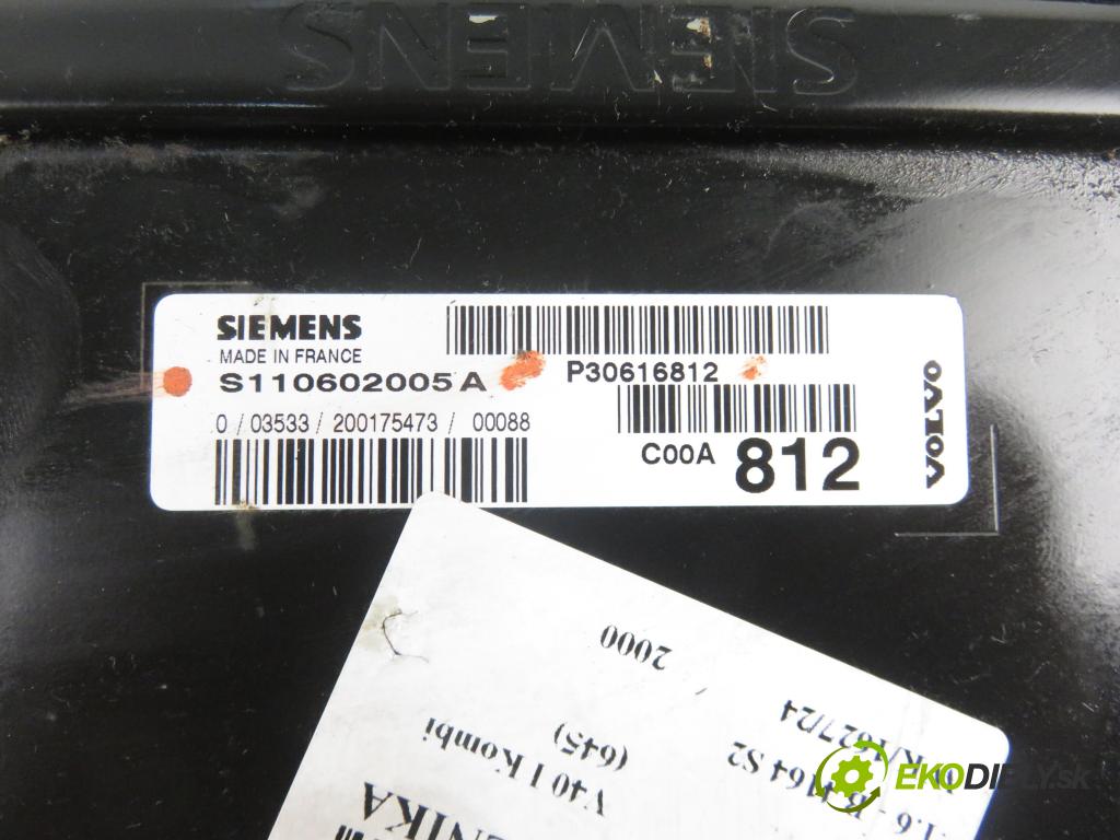 VOLVO V40 Kombi (645) KOMBI 2000 80,00 1.6 - B 4164 S2 1587,00 Riadiaca jednotka Motor S110602005A ; P30616812