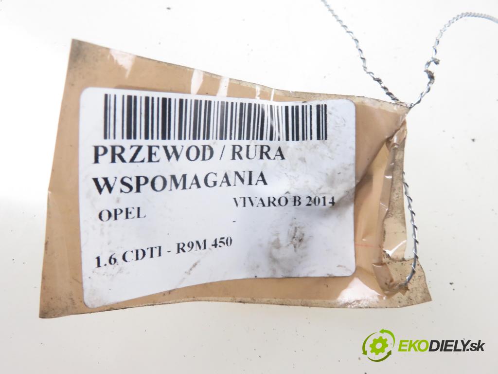 OPEL VIVARO B Skrzynia (X82) FURGON 2015 85,00 1.6 CDTI - R9M 450 1598,00 rúrka / Rúra servočerpadlo 93868395 ; 308510938R