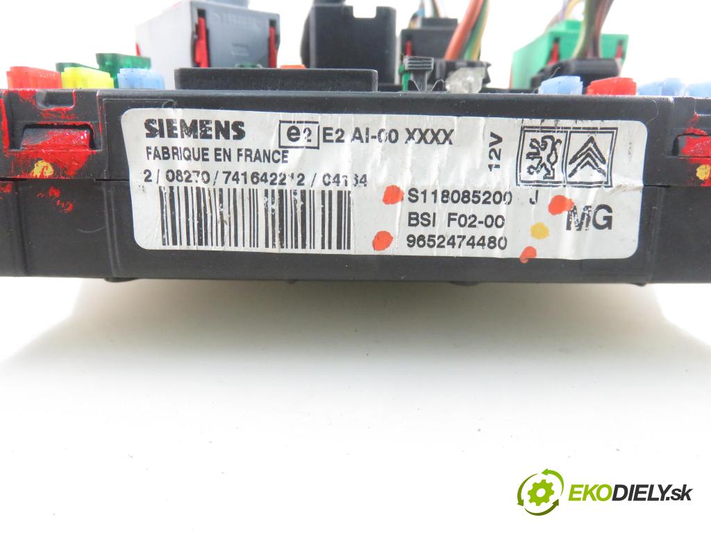 CITROEN C3 I (FC_) HB 2004 50,00 1.4 HDi 8V - 8HX 1398,00 MODUL BSI S118085200J ; 9652474480
