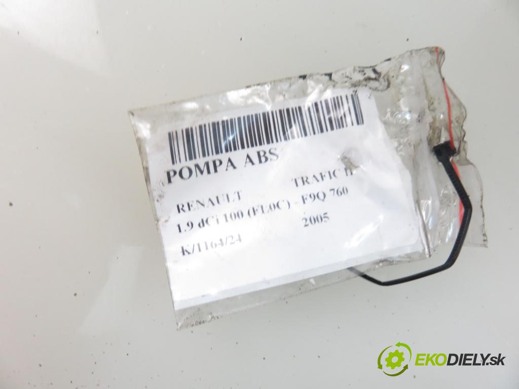 RENAULT TRAFIC II Skrzynia (FL) FURGON 2005 74,00 1.9 dCi 100 - F9Q 760 1870,00 Pumpa ABS 13509005M ; 13664105 ; 54084684B (Pumpy ABS)