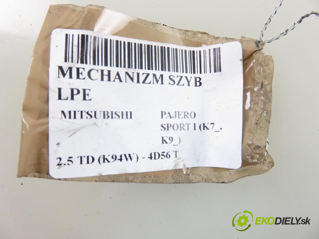 MITSUBISHI PAJERO SPORT I (K7_, K9_) SUV 1999 73,00 2.5 TD (K94W) 99 - 4D56 T 2477,00 mechanismus oken 0621006534
