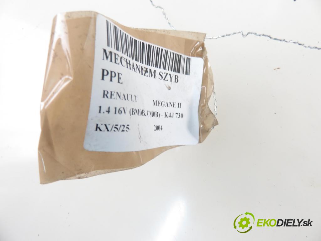 RENAULT MEGANE II (BM0/1_, CM0/1_) HB 2004 72,00 1.4 16V (BM0B, CM0B) - K4J 730 1390,00 mechanismus oken PPE