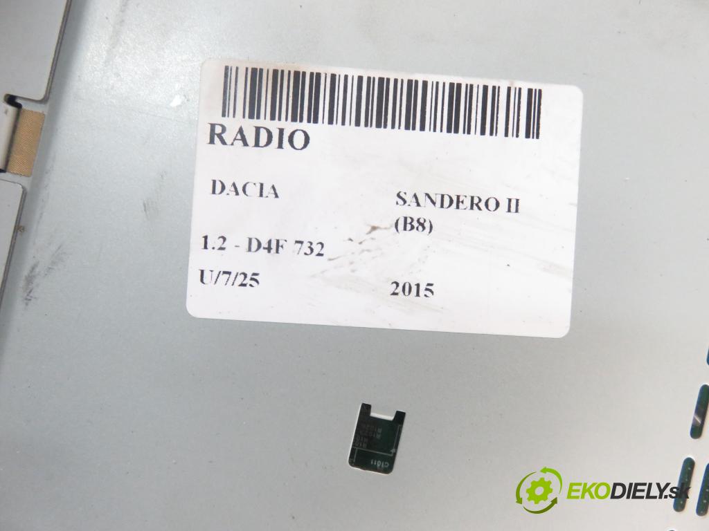 DACIA SANDERO II HB 2015 55,00 1.2 75 - D4F 732 1149,00 RADIO 281152761R