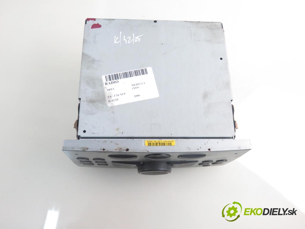 OPEL MERIVA A nadwozie wielkoprzestrzenne (MPV) (X03) HB 2006 77,00 1.6 16V 105 - Z 16 XEP 1598,00 RADIO 13190855