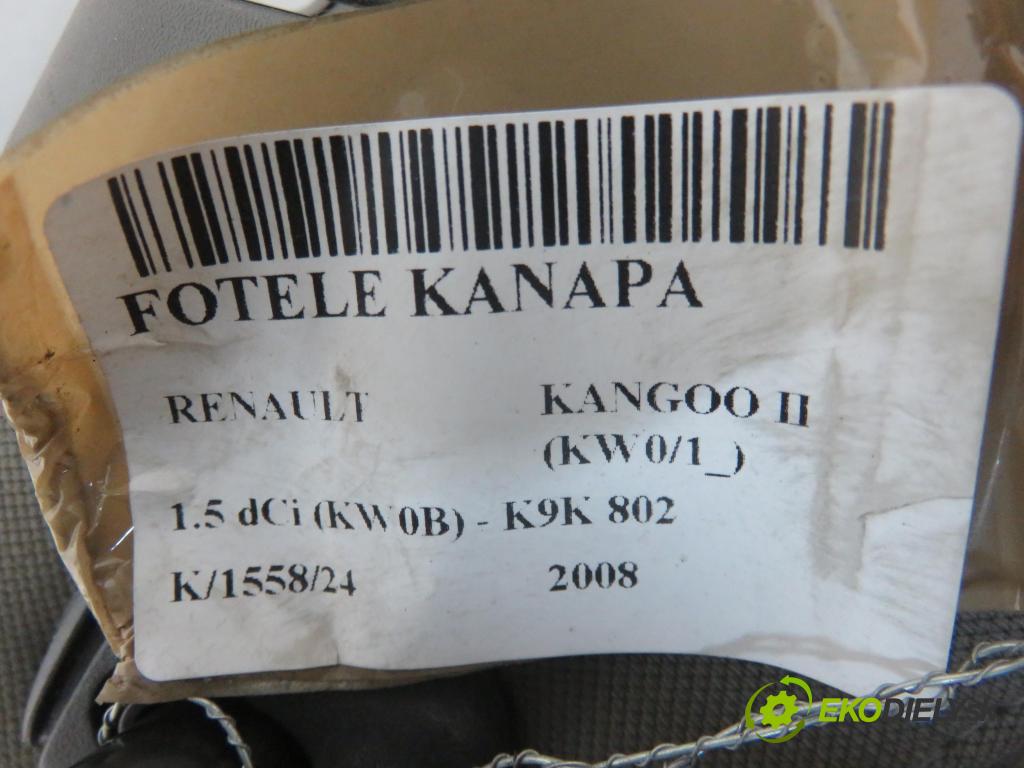 RENAULT KANGOO / GRAND KANGOO II (KW0/1_) KOMBIVAN 2008 63,00 1.5 dCi (KW0B) - K9K 802 1461,00 Sedadlo zadná