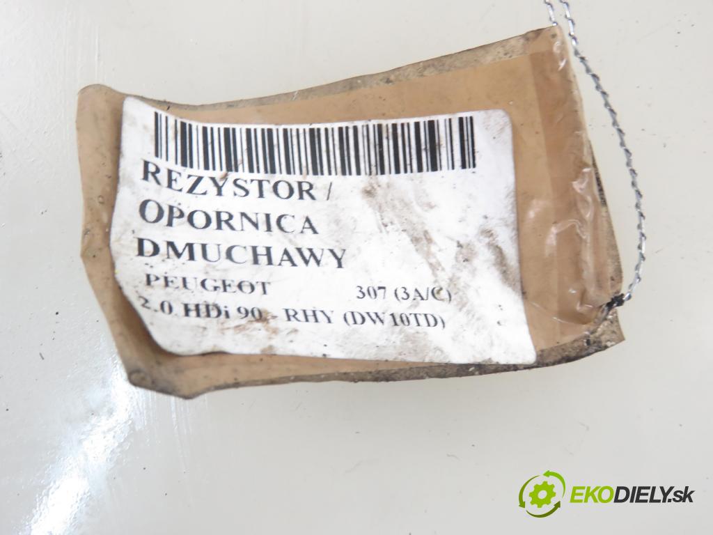 PEUGEOT 307 (3A/C) HB 2002 66,00 2.0 HDi 90 - RHY (DW10TD) 1997,00 rezistor / REOSTAT: topení 593230300