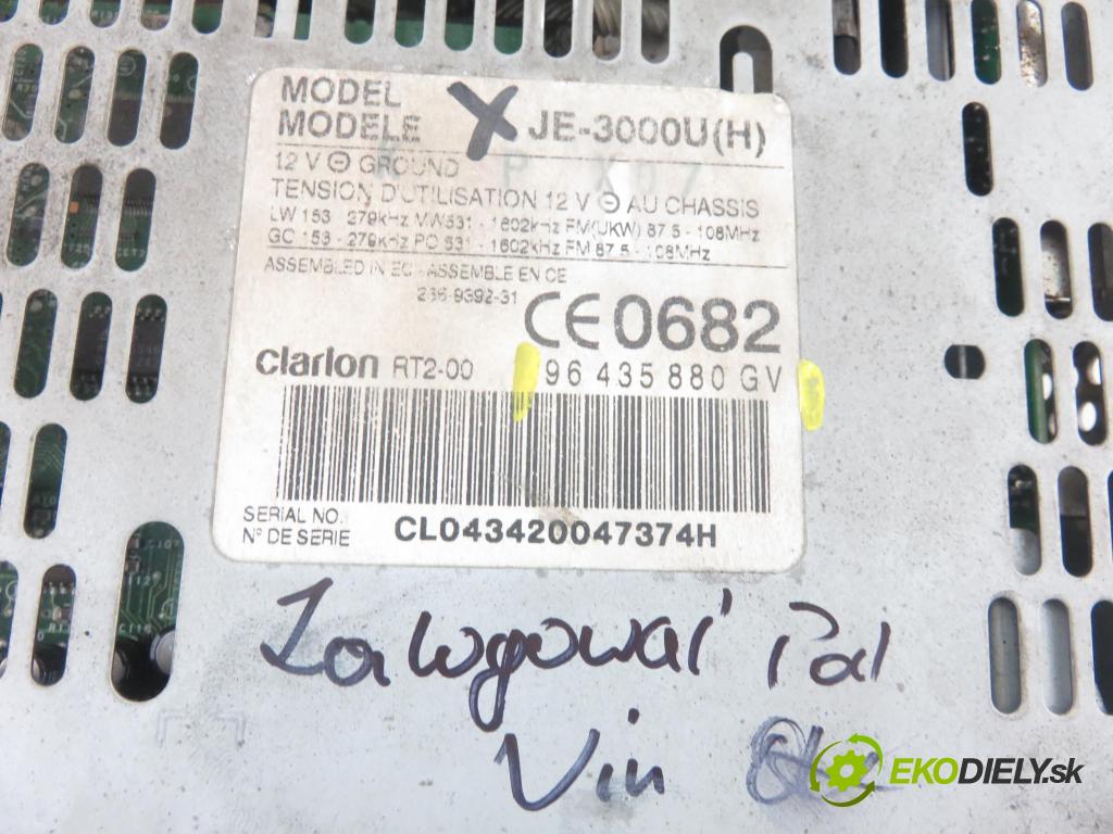 PEUGEOT 607 (9D, 9U) SEDAN 2003 98,00 2.2 HDI - 4HX (DW12TED4/FAP) 2179,00 RADIO 96435880 ; 96435880BV