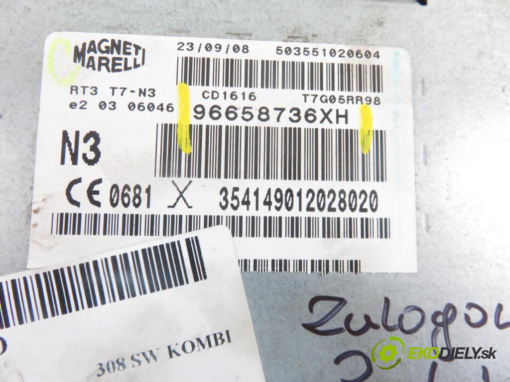 PEUGEOT 308 SW KOMBI 2008 103,00 1.6 THP 140 - 5FT (EP6DT) 1598,00 RADIO CD 96658736XH