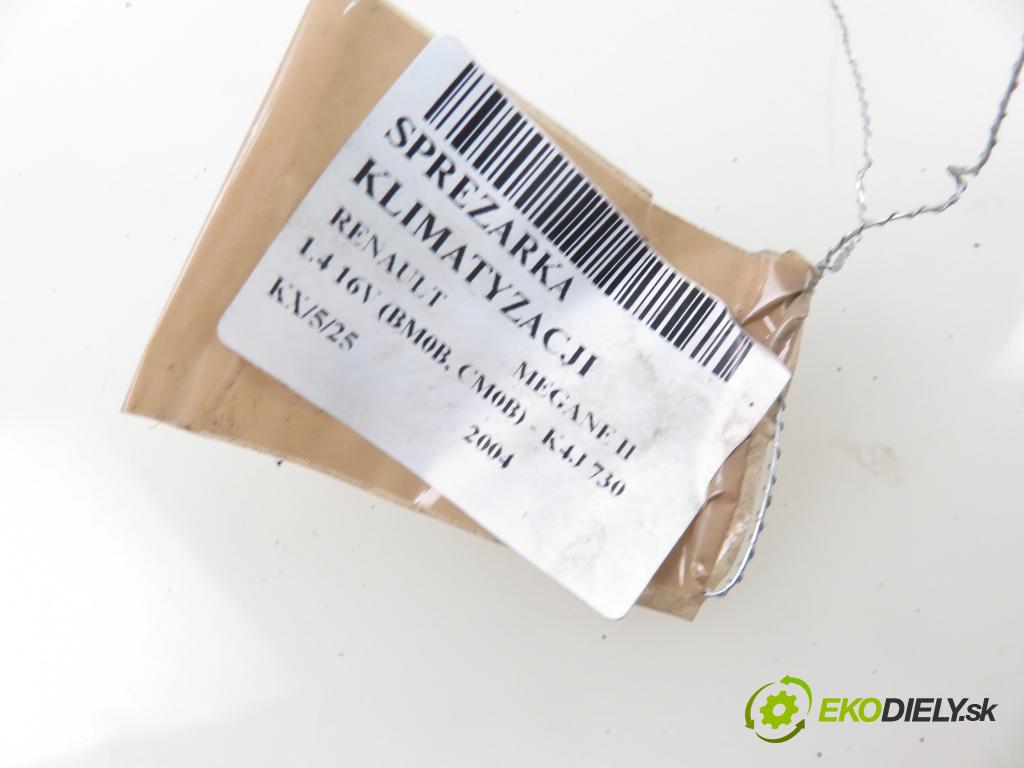 RENAULT MEGANE II (BM0/1_, CM0/1_) HB 2004 72,00 1.4 16V (BM0B, CM0B) - K4J 730 1390,00 KOMPRESOR: klimatizácie 8200316164 (Kompresory klimatizácie)