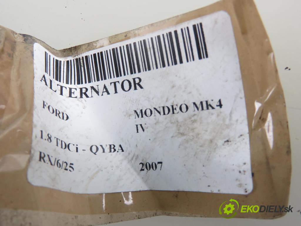 FORD MONDEO IV (BA7) LIFTBACK 2007 92,00 1.8 TDCi - QYBA 1753,00 Alternátor 6G9NTD (Alternátory)