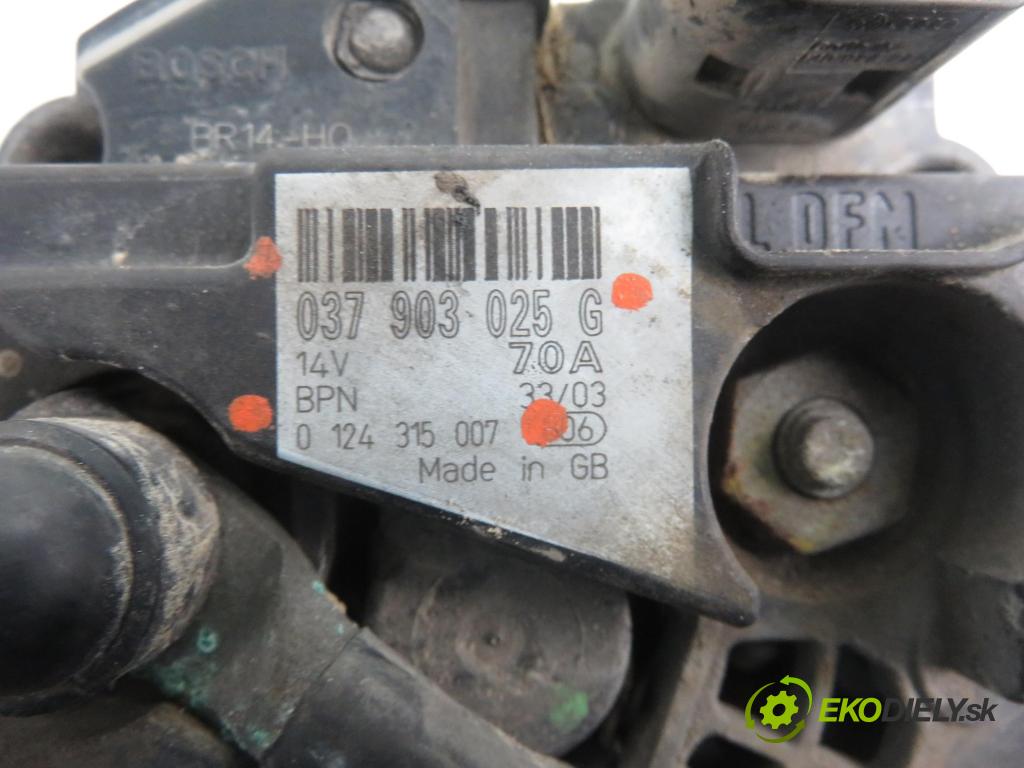 SEAT CORDOBA (6L2) SEDAN 2004 74,00 1.4 16V - BBZ 1390,00 Alternátor 037903025G ; 0124315007 (Alternátory)