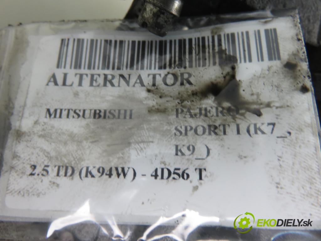 MITSUBISHI PAJERO SPORT I (K7_, K9_) SUV 1999 73,00 2.5 TD (K94W) 99 - 4D56 T 2477,00 Alternátor  (Alternátory)