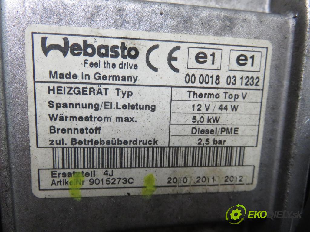 VW TOURAN (1T1, 1T2) MINIVAN 2006 103,00 2.0 TDI - BMM 1968,00 Webasto 1K0815007BH ; 9015273C (Webasto)