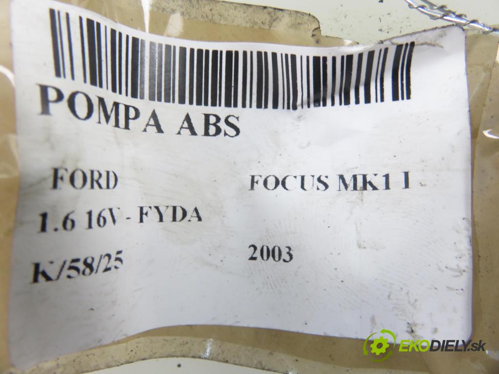 FORD FOCUS (DAW, DBW) HB 2003 74,00 1.6 16V 100 - FYDA 1596,00 Pumpa ABS 10092501193 ; 5WK84031 ; 2M512M110EE (Pumpy ABS)