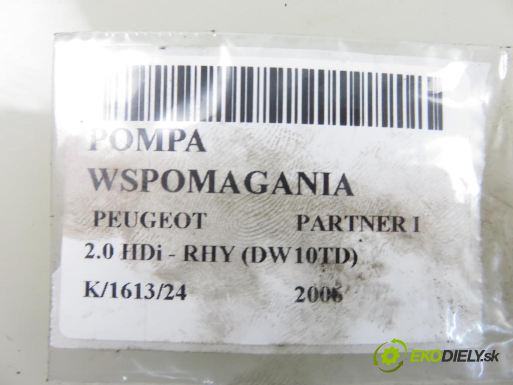 PEUGEOT PARTNER Skrzynia (5_, G_) FURGON 2006 66,00 2.0 HDi - RHY (DW10TD) 1997,00 Pumpa servočerpadlo 26080330QE ; 9662129180 (Servočerpadlá, pumpy riadenia)