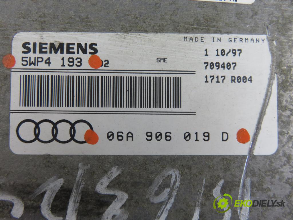 AUDI A3 (8L1) HB 1997 74,00 1.6 - AKL 1595,00 Riadiaca jednotka Motor 06A906019D ; 5WP4193