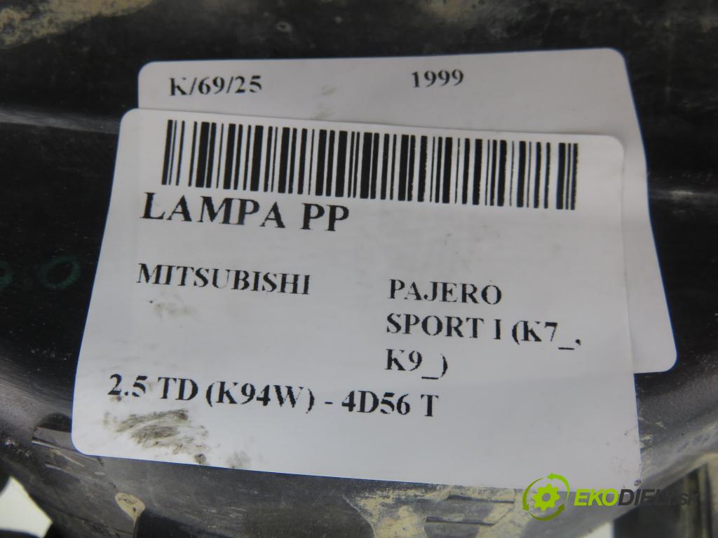MITSUBISHI PAJERO SPORT I (K7_, K9_) SUV 1999 73,00 2.5 TD (K94W) 99 - 4D56 T 2477,00 světlo PP
