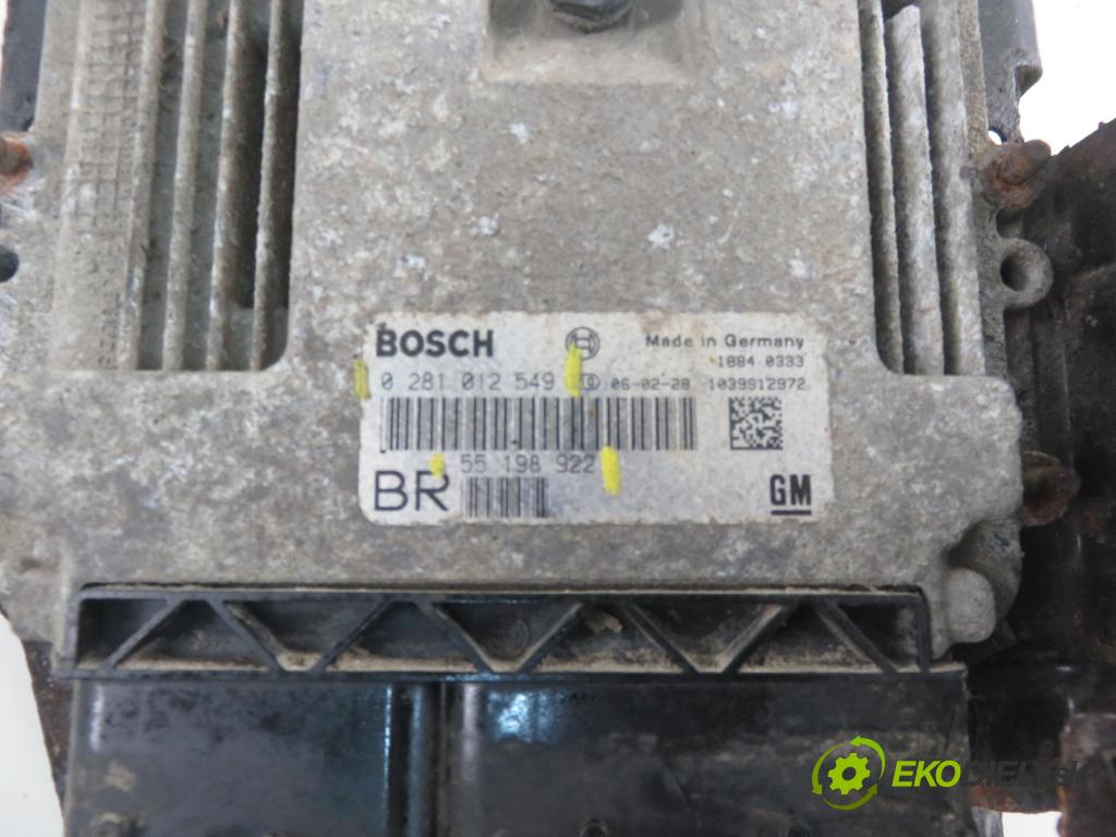 OPEL ZAFIRA B (A05) MINIVAN 2006 88,00 1.9 CDTI 8V 120 - Z 19 DT 1910,00 Riadiaca jednotka Motor 55198922 ; 0281012549 ; 55198922BR