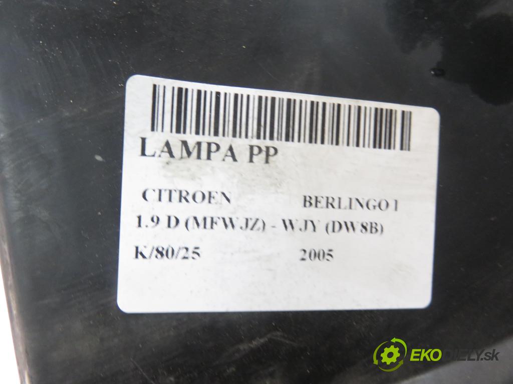 CITROEN BERLINGO / BERLINGO FIRST nadwozie wielkoprzestrzenne (MPV) KOMBIVAN 2005 51,00 1.9 D - WJY (DW8B) 1868,00 světlo PP