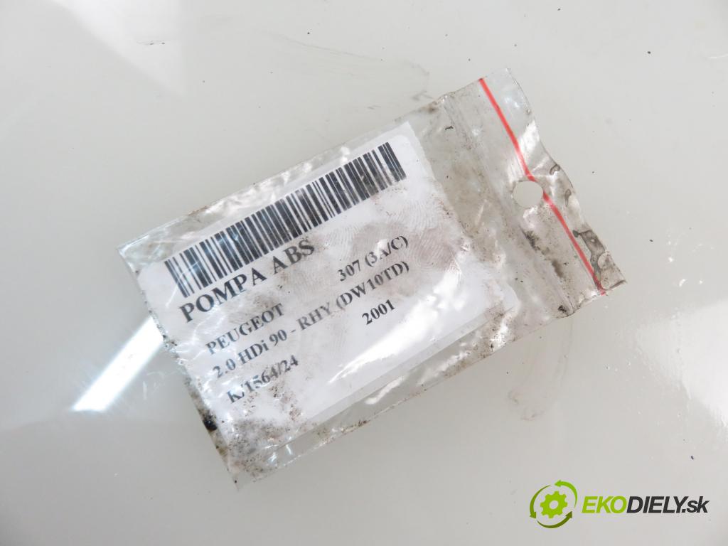 PEUGEOT 307 (3A/C) HB 2001 66,00 2.0 HDi 90 - RHY (DW10TD) 1997,00 Pumpa ABS 0273004562 ; 9643777980 ; 0265216757 (Pumpy ABS)