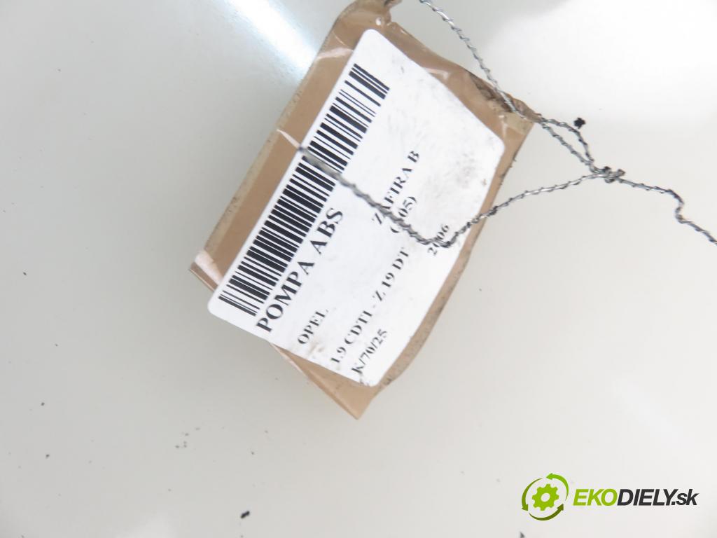 OPEL ZAFIRA B (A05) MINIVAN 2006 88,00 1.9 CDTI 8V 120 - Z 19 DT 1910,00 Pumpa ABS 13234911AS ; 10020602484 ; 10096005593 (Pumpy ABS)