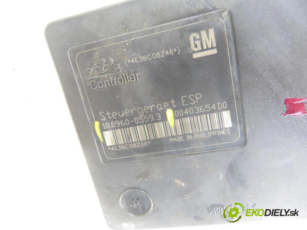 OPEL ZAFIRA B (A05) MINIVAN 2006 88,00 1.9 CDTI 8V 120 - Z 19 DT 1910,00 Pumpa ABS 13234911AS ; 10020602484 ; 10096005593 (Pumpy ABS)