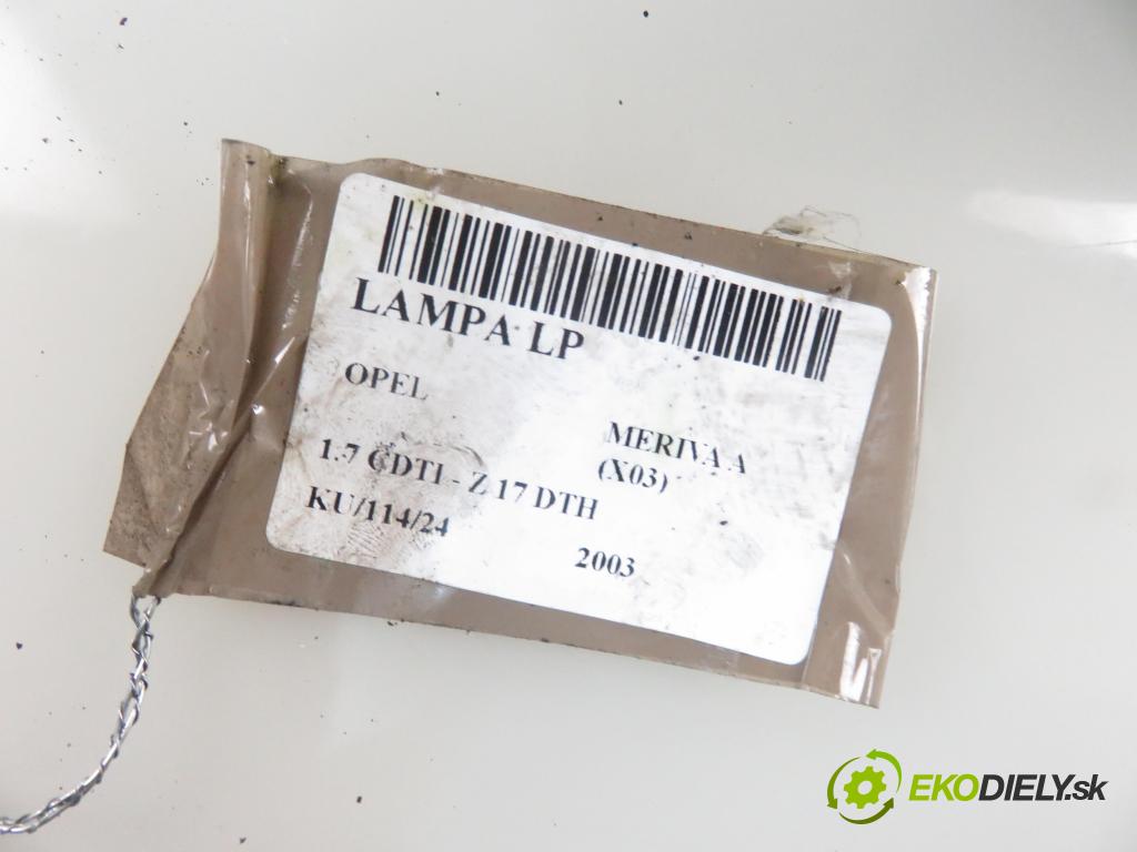 OPEL MERIVA A nadwozie wielkoprzestrzenne (MPV) (X03) MINIVAN 2003 74,00 1.7 CDTI 100 - Z 17 DTH 1686,00 světlo LP 
